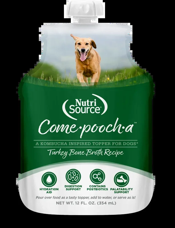 NutriSource Come-pooch-a Turkey Bone Broth for Dogs