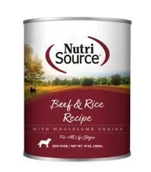 NutriSource Dog Can Beef & Rice