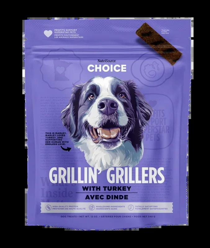 NutriSource Turkey Grillin’ Grillers Dog Treats
