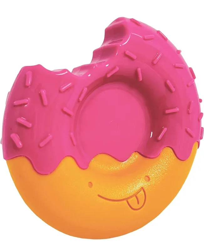 Nylabone Donut Power Chew Toy for Dogs, Dog Toys for Aggressive Chewers, Bacon Glazed Flavor, Medium Dogs – Up to 35 lbs,