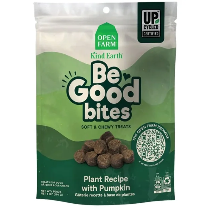 Open Farm Be Good Bites Dog Treats – Plant & Pumpkin – 6oz Pouch