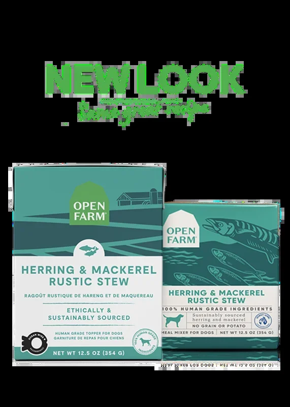 Open Farm Grain Free Herring & Mackerel Recipe Rustic Stew Wet Dog Food