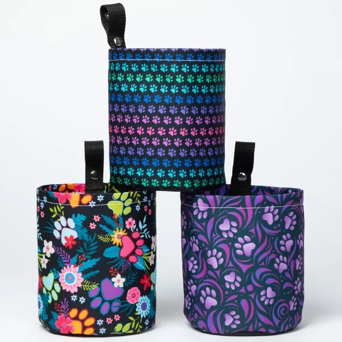 Paw Print Lightweight Foldable Car Trash Can