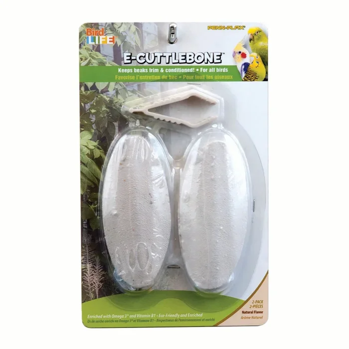 Penn-Plax Bird-Life Natural E Cuttlebones – Great for All Birds – 2 Pack