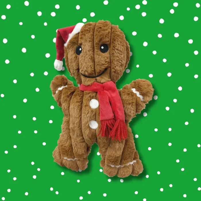 Petlou Christmas Gingerbread Man Dog Toy