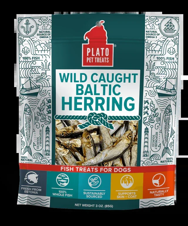 Plato Wild Caught Baltic Herring Dog Treats