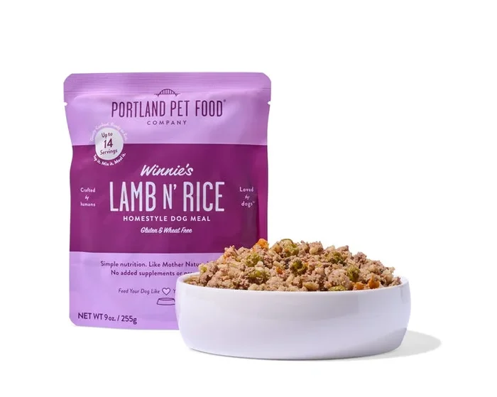 Portland Pet Food Winnie’s Lamb N’ Rice Human-Grade Dog Meal Pouch