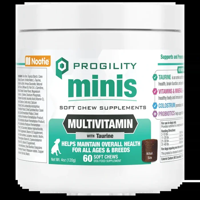 Progility Dog Mini Multivitamin Soft Chews 60ct