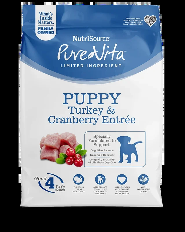 Purevita Puppy Turkey & Cranberry Entrée Limited Ingredient Dog Food