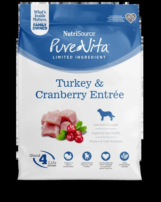 Purevita Turkey & Cranberry Entrée Limited Ingredient Dog Food