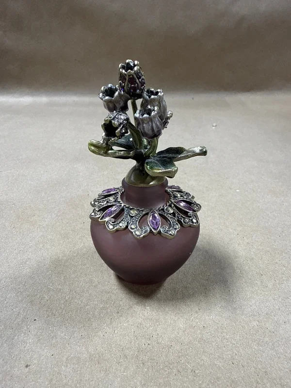 Purple Floral Perfume Bottle