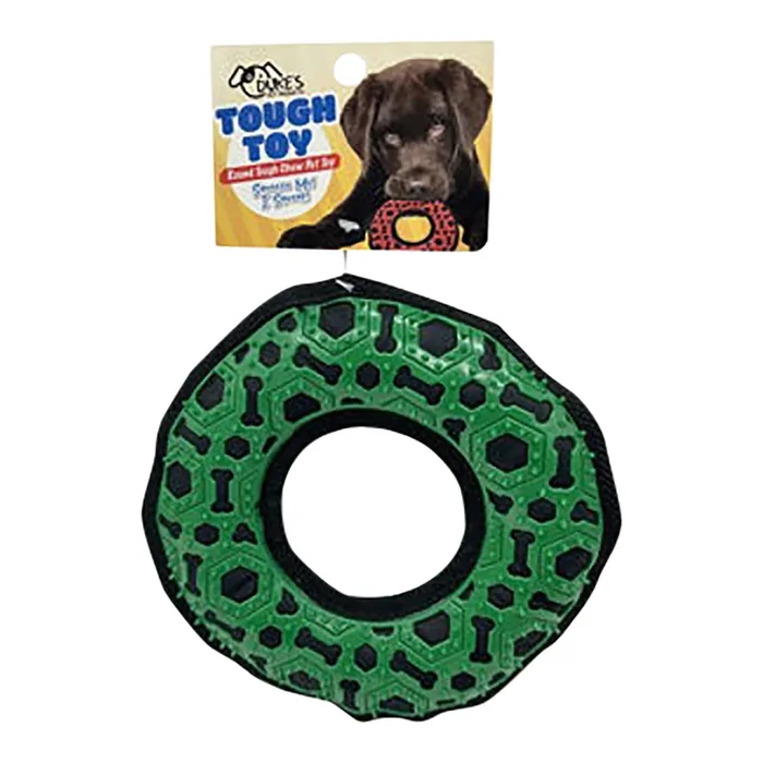 Round Chew Ring Squeaking Fetch Toy, 7.5″