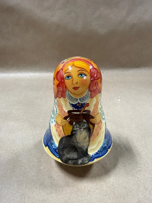 Russian Chime Doll With Cat