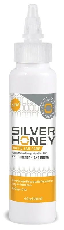 Silver Honey Rapid Ear Care Vet Strength Ear Rinse, 4 fl oz Bottle