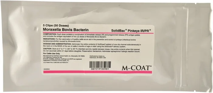 SolidBac Pinkeye IR/PR for Cattle, 50 Dose