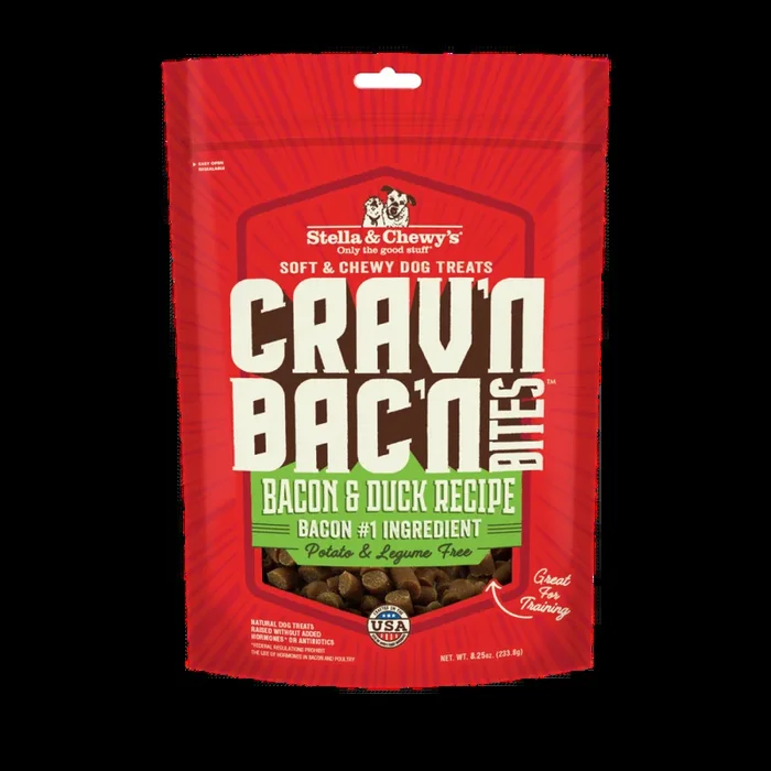 Stella & Chewy’s Crav’n Bac’n Bites Bacon & Duck Recipe Dog Treats