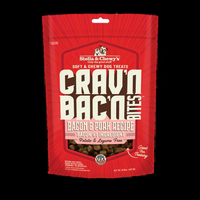 Stella & Chewy’s Crav’n Bac’n Bites Bacon & Pork Recipe Dog Treats