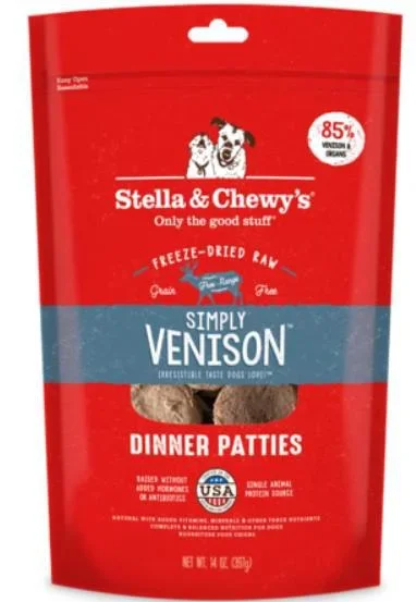 Stella & Chewy’s Dog Food FD Dinner Patties Venison 14 oz