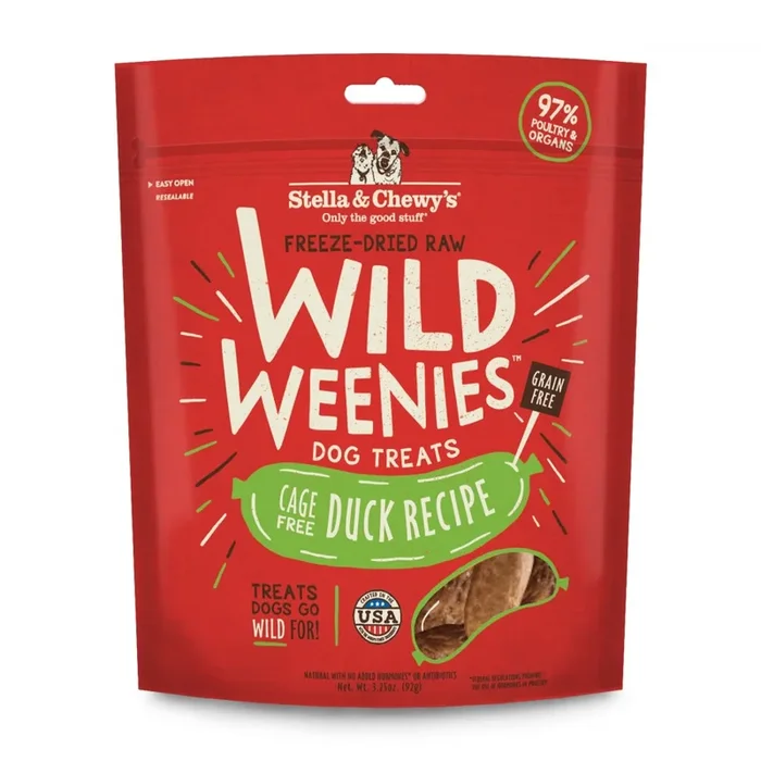 Stella & Chewy’s Wild Weenies Grain Free Duck Recipe Freeze Dried Raw Dog Treats