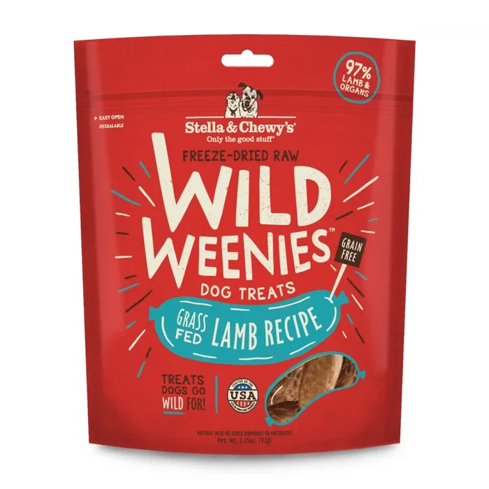 Stella & Chewy’s Wild Weenies Grain Free Lamb Recipe Freeze Dried Raw Dog Treats