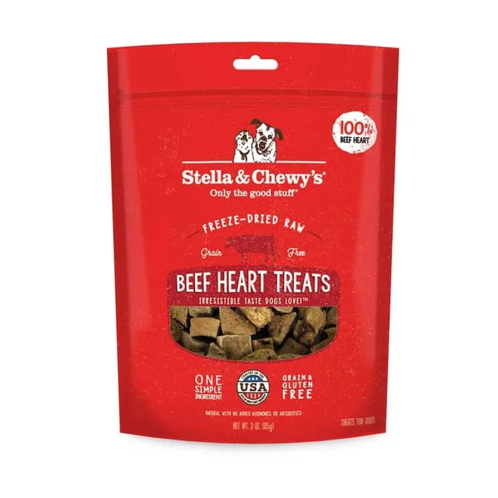 Stella and Chewys Beef Heart Dog Treats 3oz
