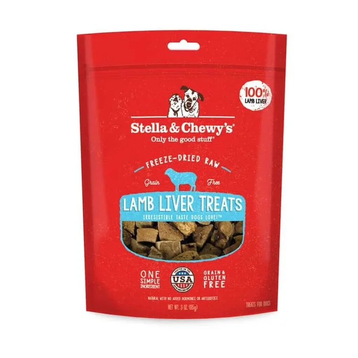 Stella and Chewys Lamb Liver Dog Treats 3oz