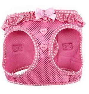 Step-in Pink White Dog Harness – Pink Polka Dot