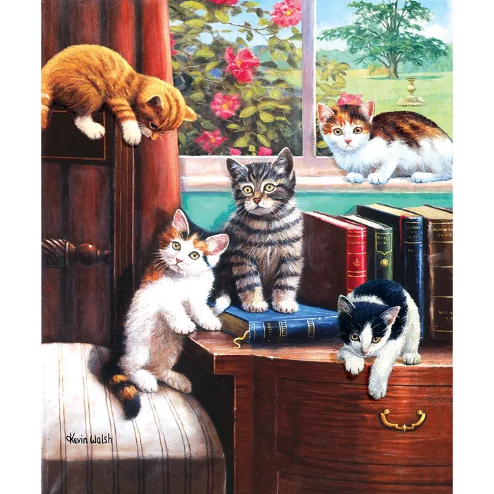 Sunsout – Playtime in the Study Cats Puzzle