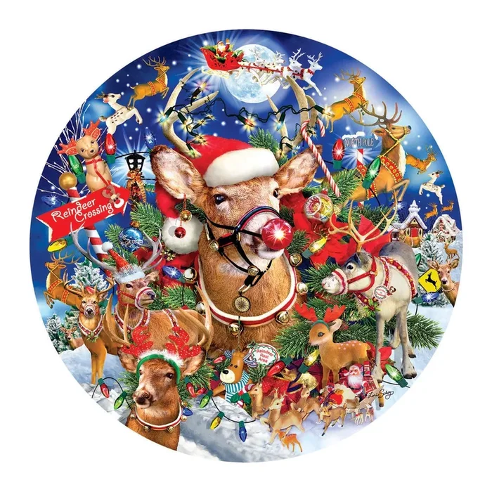 Sunsout – Puzzle Reindeer Madness