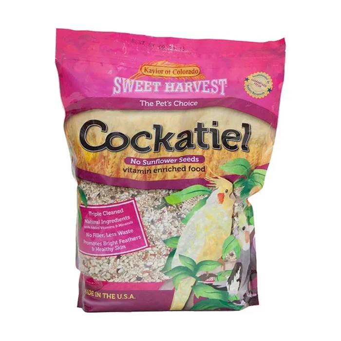 Sweet Harvest Cockatiel Food w/o Sunflower Seeds 4lb