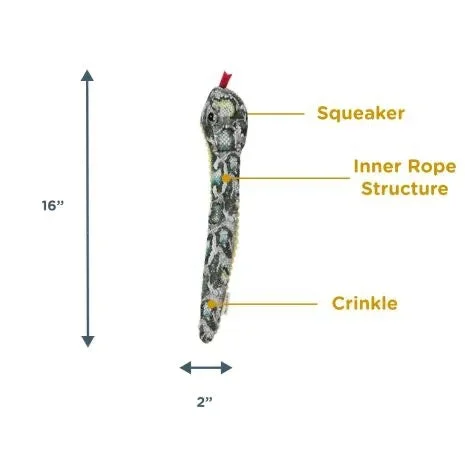 Tall Tails Snake Stuffless Squeaker 16″