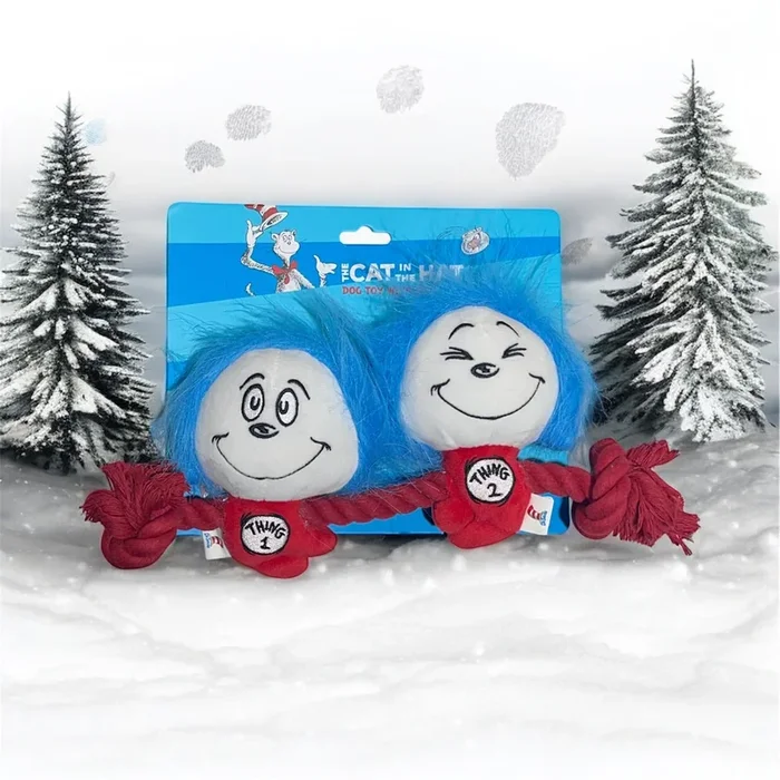 the cat in the hat dog toy with squeaker
