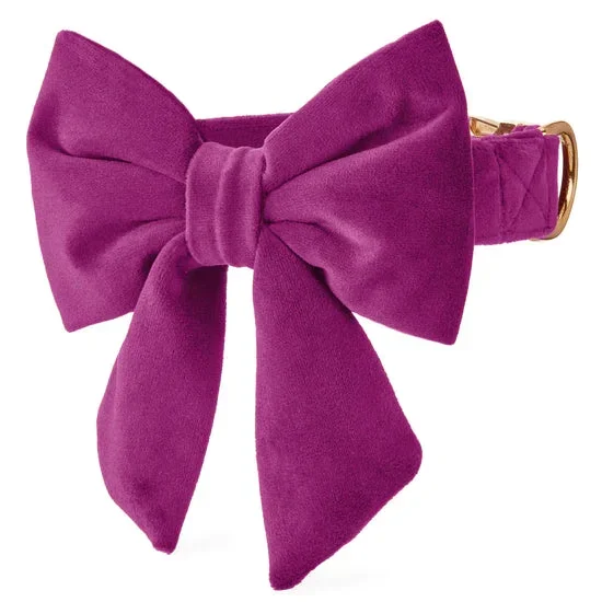 The Foggy Dog – Dog Bow Lady Plum Velvet