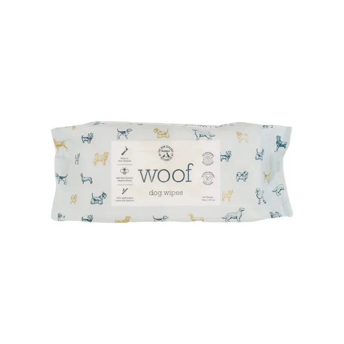 The New Zealand Natural Pet Food Co. WOOF Manuka Honey Wipes for Dogs
