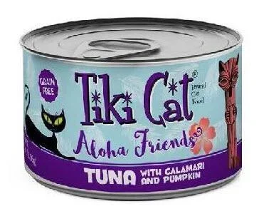 Tiki Cat Aloha Can GF Tuna Calamari Pumpkin 3 oz