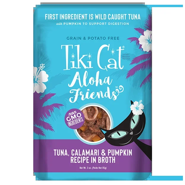 Tiki Cat Aloha Friends Grain Free Tuna with Calamari and Pumpkin Cat Food