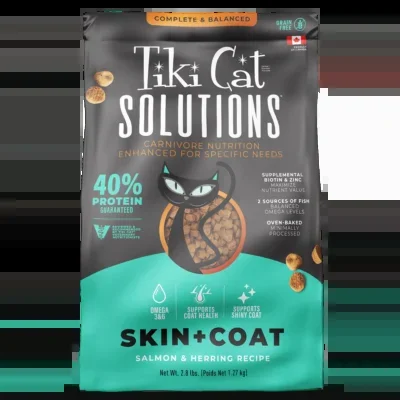 Tiki Cat® Solutions™ Skin + Coat Salmon & Herring Recipe Cat Food