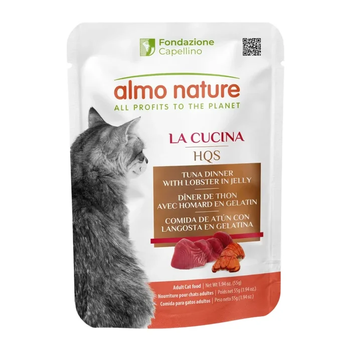 Wet Cat Food – La Cucina HQS – Tuna Dinner with Lobster in Jelly – Adult