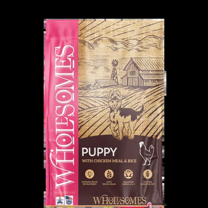 Wholesomes Puppy Chicken Meal & Rice Recipe For Puppies