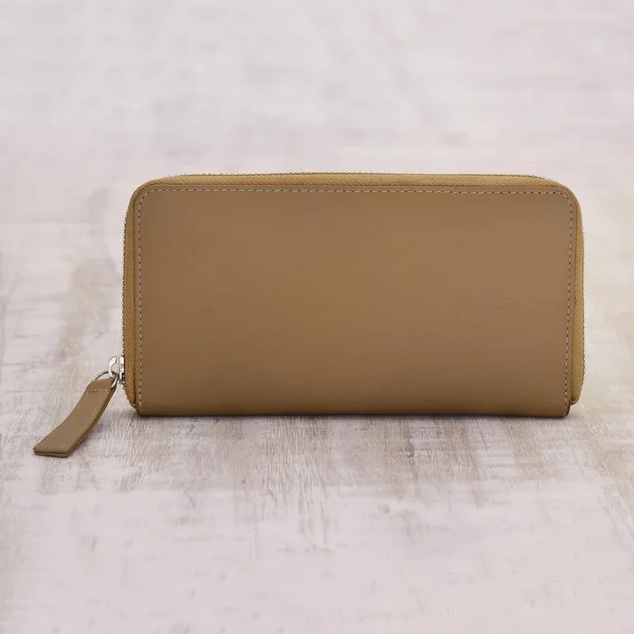 Woodland Mushroom Versatile Neutral Brown Women’s Zipper Wallet