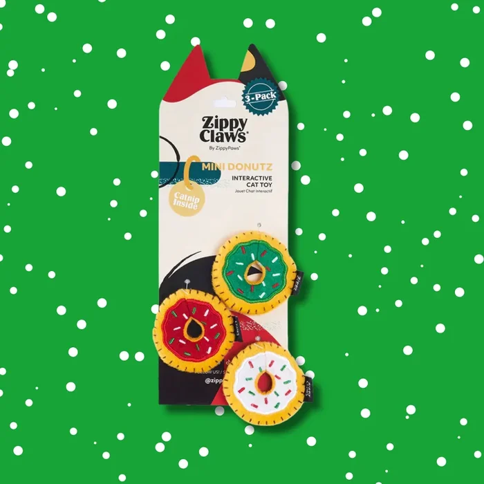 Zippy Claws Holiday Mini Donutz 3 Pack Cat Toy
