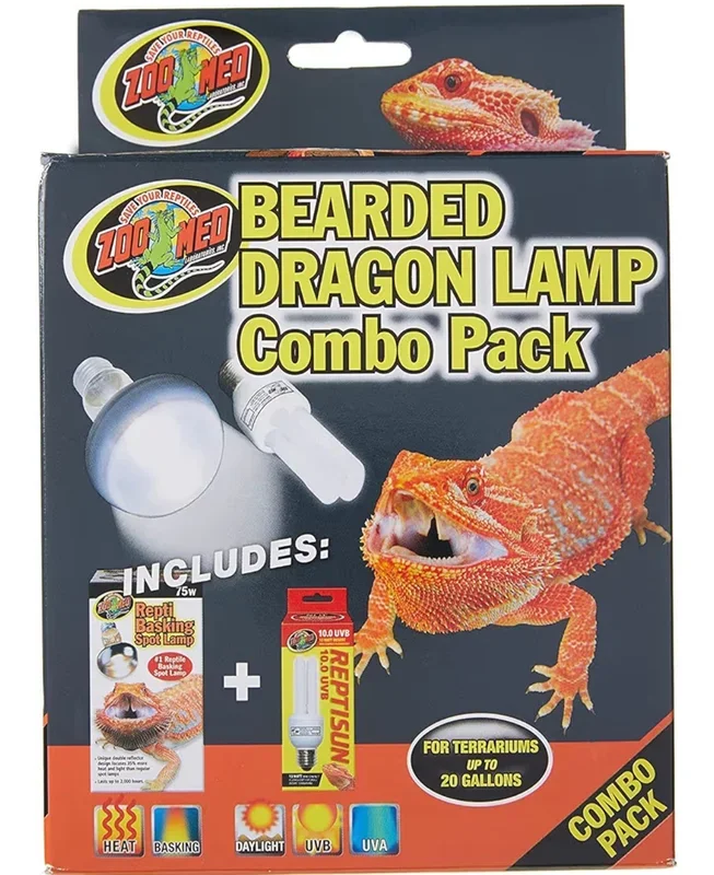 Zoo Med Bearded Dragon Lamp Combo Pack Pack of 2 Bulbs