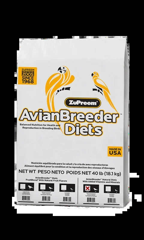Zupreem AvianBreeder Natural Food with Added Vitamins and Minerals for Parrots and Conures