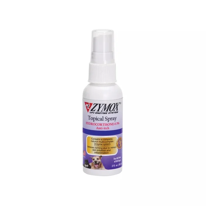 Zymox Topical Spray With 0.5% Hydrocortisone For Pets, 2-oz